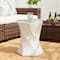 Glitzhome® 17.75" Multifunctional Twist-Style Faux Terrazzo Garden Stool